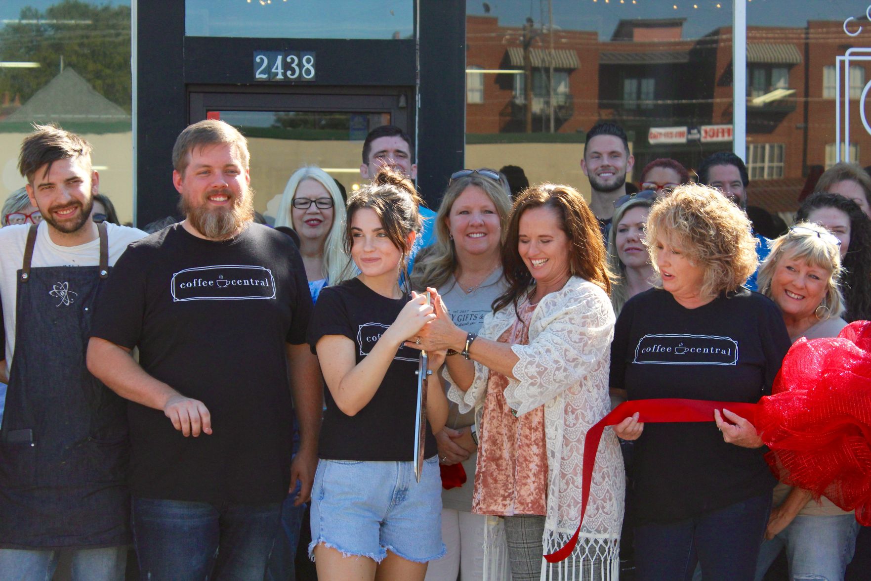 Coffee Central Squared ribbon cutting